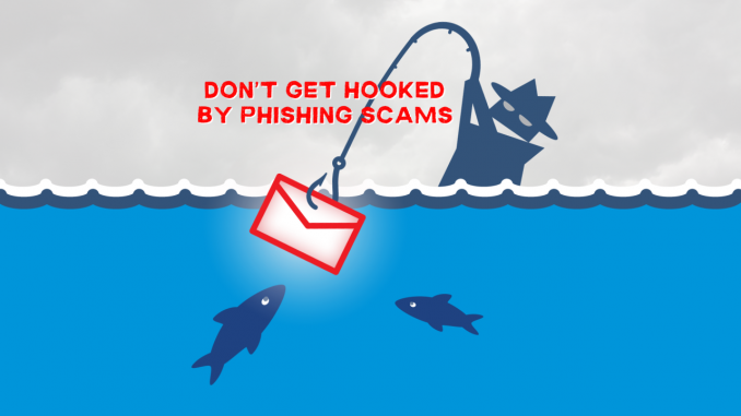 Phishing scam graphic